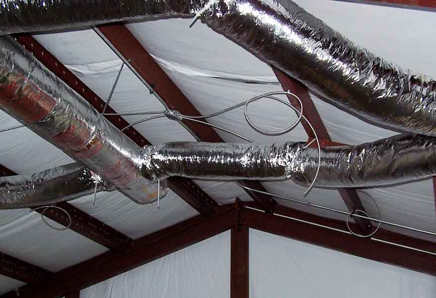 The central airconditioning and heating ducts are 
        well-insulated