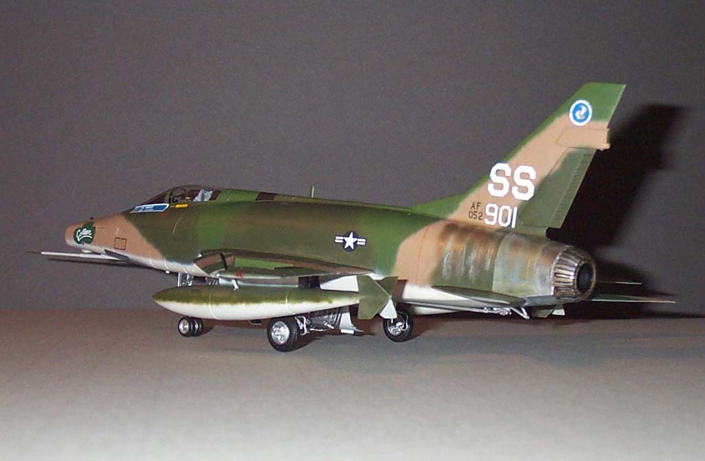 Photograph of a 1/48 scale F-100D as flown by Joe Vincent