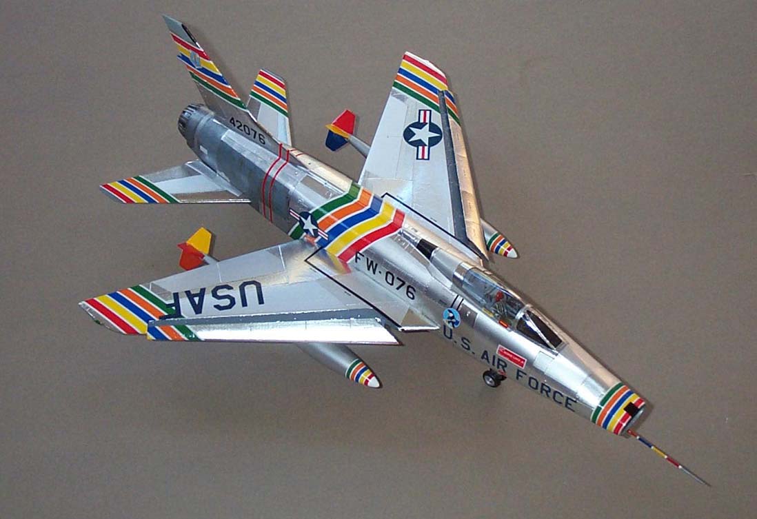 Photograph of Col. Laven's brightly-painted F-100C