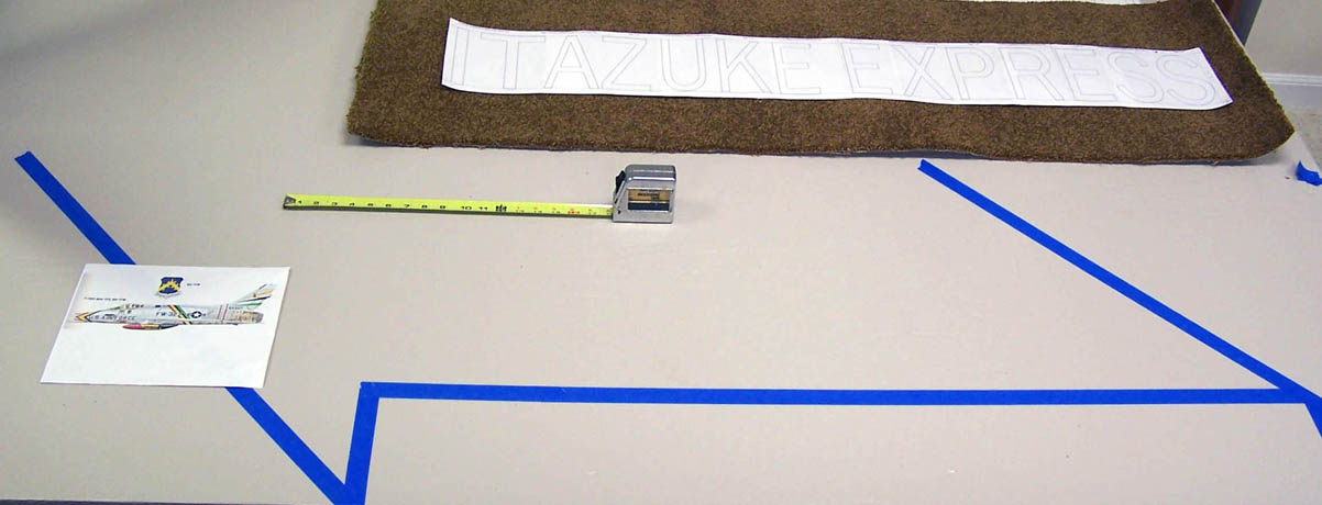 Itazuke Express painting template layout. Click on the picture to enlarge it.