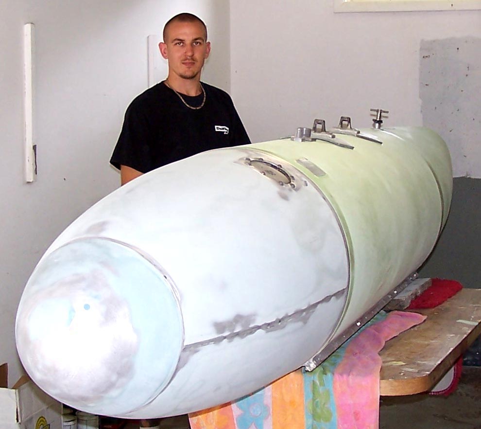 200-gallon tank repair in progress. Click on the picture to enlarge it.