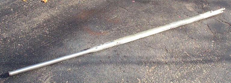 The Pitot Boom After Initial Cleaning. Click on the picture to enlarge it.