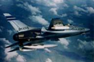 A picture of an F-100D over Vietnam. Click on this 
          picture to start the video.
